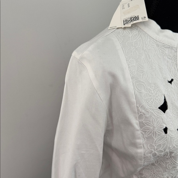 H&M EYELET EMBROIDERY-DETAIL COTTON DRESS SIZE MEDIUM NEW W/ TAG - Picture 6 of 11